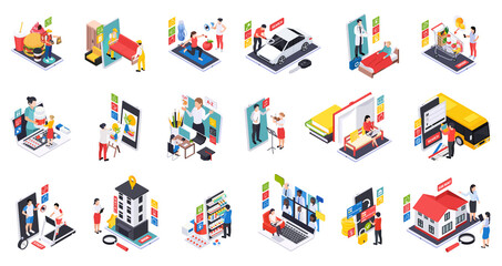 Online Services Isometric Set