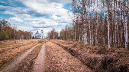landscape ancient Orthodox church