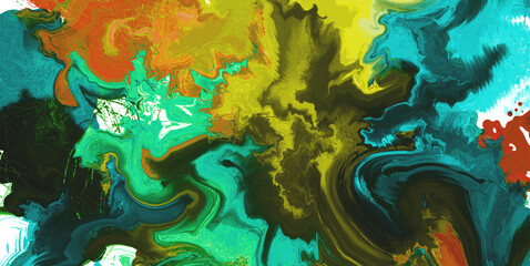 Luxurious colorful liquid marble surfaces design. Abstract colorful acrylic pours liquid marble surface. Beautiful fluid abstract paint background. close-up fragment of acrylic painting on canvas.