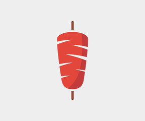 Doner kebab icon vector. Doner sign symbol. Kebab symbol.