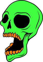 cartoon skull illustration
