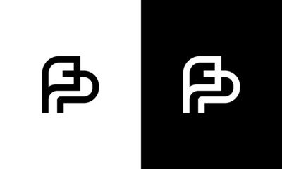An FP Letter Logo Concept Or An FP Monogram Logo Design