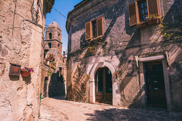 small and ancient village of Caserta vecchia, Campania region, Italy - 498788496
