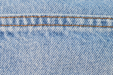 Close up view of Denim jeans texture background