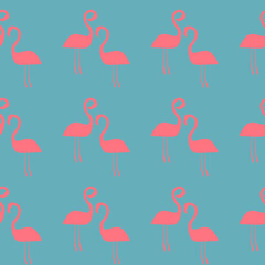 seamless pattern with flamingos
