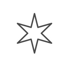 Star vector icon. Simple pictogram.