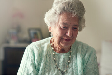Shes still glowing with positivity even in her golden years. Cropped shot of a senior woman in an...