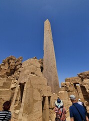 The Obelisk of Queen Hatshepsut at the Karnak Temple in Luxor, Egypt.