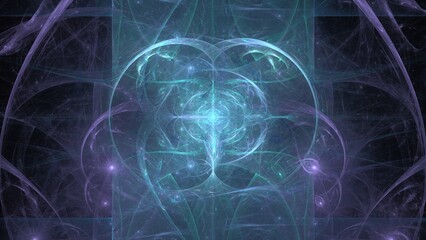 background with lights and lines in blue and purple color and symmetry 