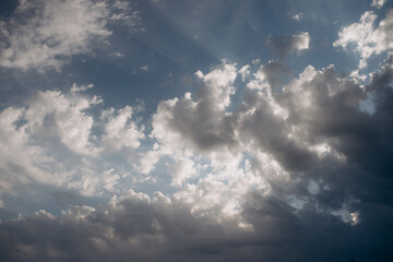 summer cloudy sky at sunset