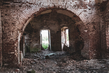 Fototapeta premium interior of an abandoned orthodox church