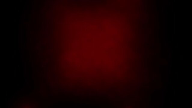 Red smoke light background animation on black banner 