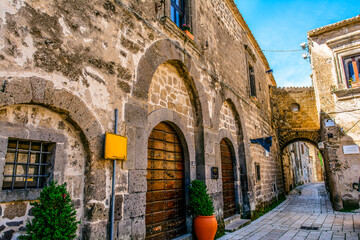 small and ancient village of Caserta vecchia, Campania region, Italy - 498797415