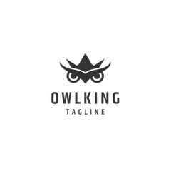 Fototapeta premium Head owl king logo icon design template