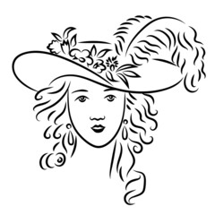 Marie Elisabeth Louise Vigee Le Brun -  Self portrait in Straw Hat replica part head
