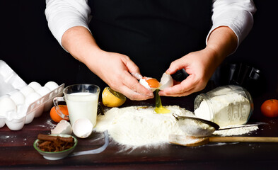 Obraz na płótnie Canvas chef preparing food