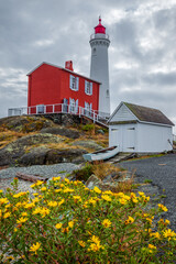 Fototapeta na wymiar Fisgard Lighthouse, Fisgard Lighthouse Historical Site Victoria Vancouver Island, British Columbia, Canada
