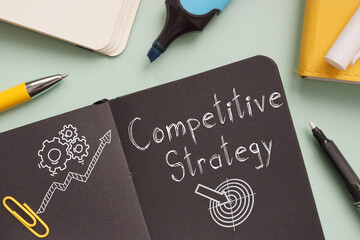 Competitive strategy is shown on the photo using the text