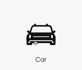 Car vector icon. Editable stroke. Symbol in Line Art Style for Design, Presentation, Website or Apps Elements, Logo. Pixel vector graphics - Vector