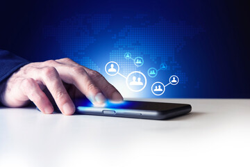 mano, collegamenti tra persone, network, 