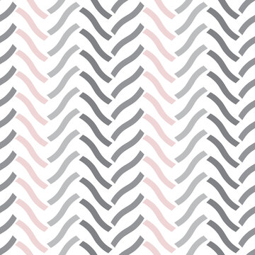 Vector chevron pattern, grey and pink geometric abstract background