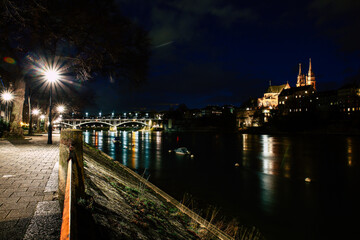 Fototapeta na wymiar Basel Night