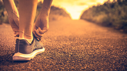 Woman going for early morning run exercise  