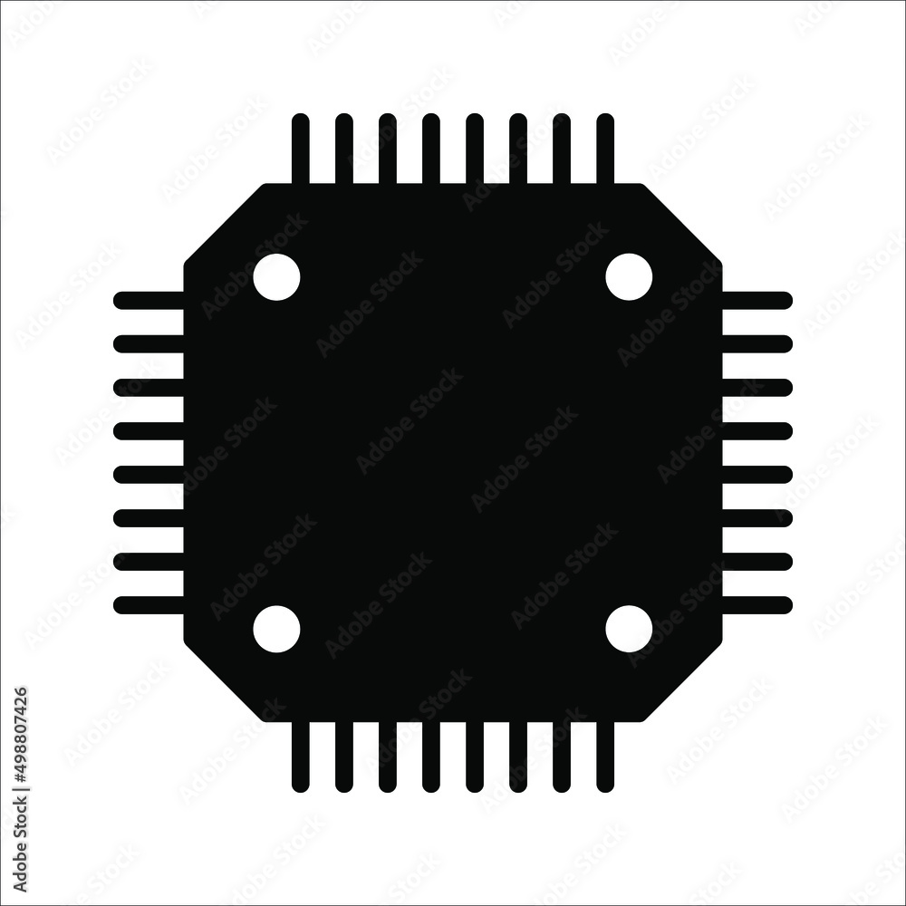 Poster gpu icon. circuit board icon. simple illustration of graphics card gpu. personal computer component 