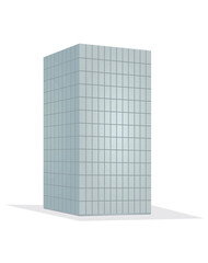 Blue business building. vector illustration