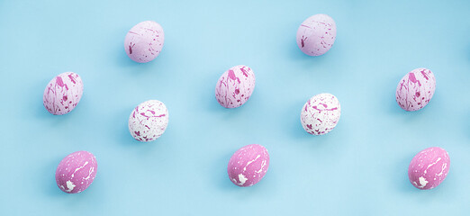 Fototapeta na wymiar Hand painted Easter eggs background
