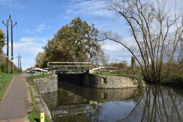 Fototapeta na wymiar Canal lock gates