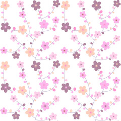 pattern and background with pink flowers	