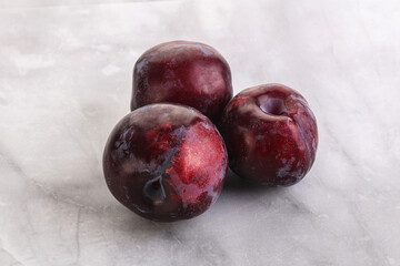 Ripe and sweet purple plum