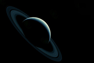 Planet Saturn, with rings. Elements of this image furnished by NASA © Artsiom P