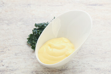 Cheese sauce in the bowl