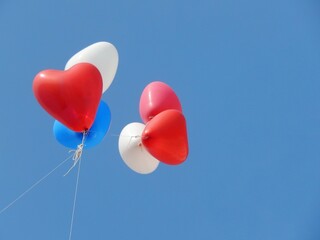 Fototapeta na wymiar A Tri Air Balloons in the Sky