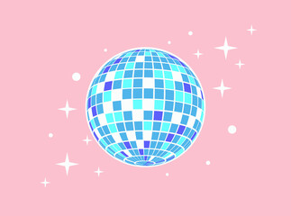 Disco ball Vector icon Disco ball Vector icon Disco ball Vector icon. Party. Dj. Night Club. Mirror glitter disco ball. . Psychedelic. Cosmic.