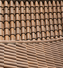 Terracotta roof tiles