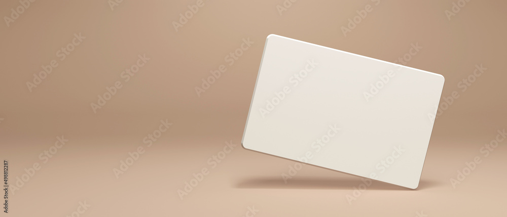 Poster blank card design with shadow - 3d rendering