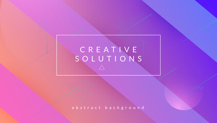 Dynamic Design. Spectrum Magazine. Blue Bright Background. Flat Modern Poster. Liquid Banner. Color Landing Page. Minimal Element. Memphis Frame. Magenta Dynamic Design