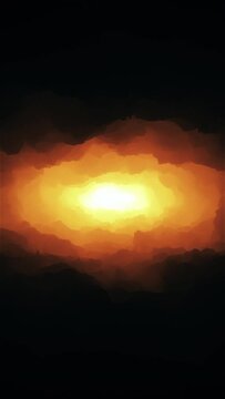 Endless Fly Through Barren Cave Landscape Into Sunlight Core Background Loop
