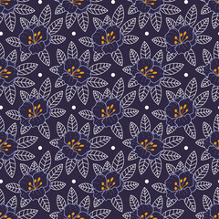 Seamless pattern with flowers