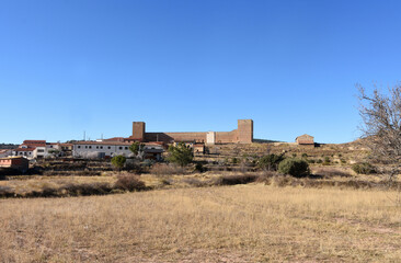 village and castle of Mora de Rubielos, Teruel province, Aragon, Spain