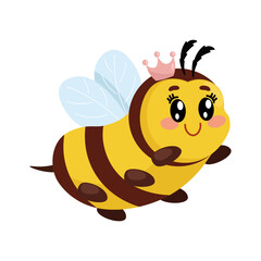 a very beautiful cute princess bee with a pink crown.  world honey bee Protection day