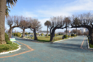 gardens on the seafront in Santander, Cantabria, Spain