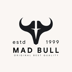 simple buffalo logo concept template