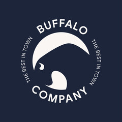 simple buffalo logo concept template