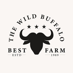 simple buffalo logo concept template