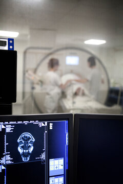 MRI of the medical imaging department of a hospital center.