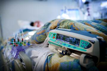 Intensive care unit of a hospital center in France.